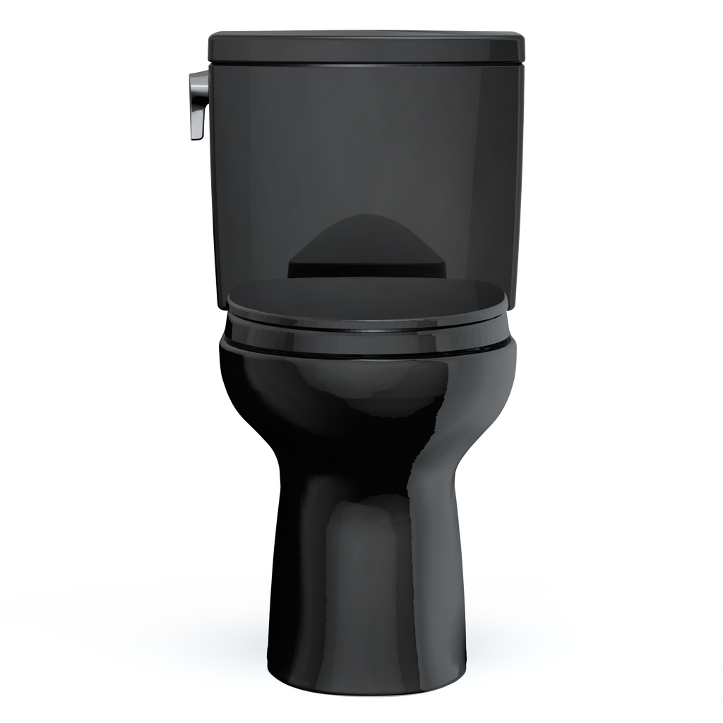 TOTO MS454124CUF#51 Drake Ii 1G Two-Piece Elongated 1.0 Gpf Universal Height Toilet With Ss124 Softclose Seat - Ebony