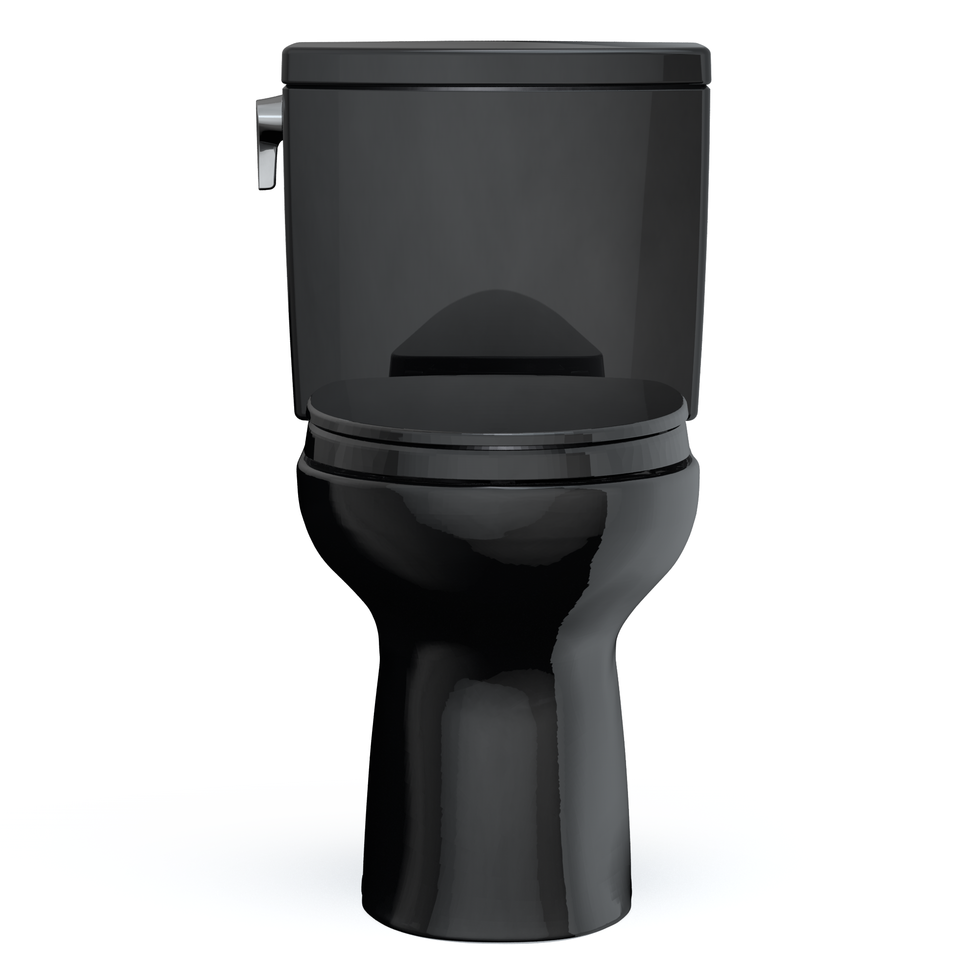 TOTO MS454124CUF#51 Drake Ii 1G Two-Piece Elongated 1.0 Gpf Universal Height Toilet With Ss124 Softclose Seat - Ebony