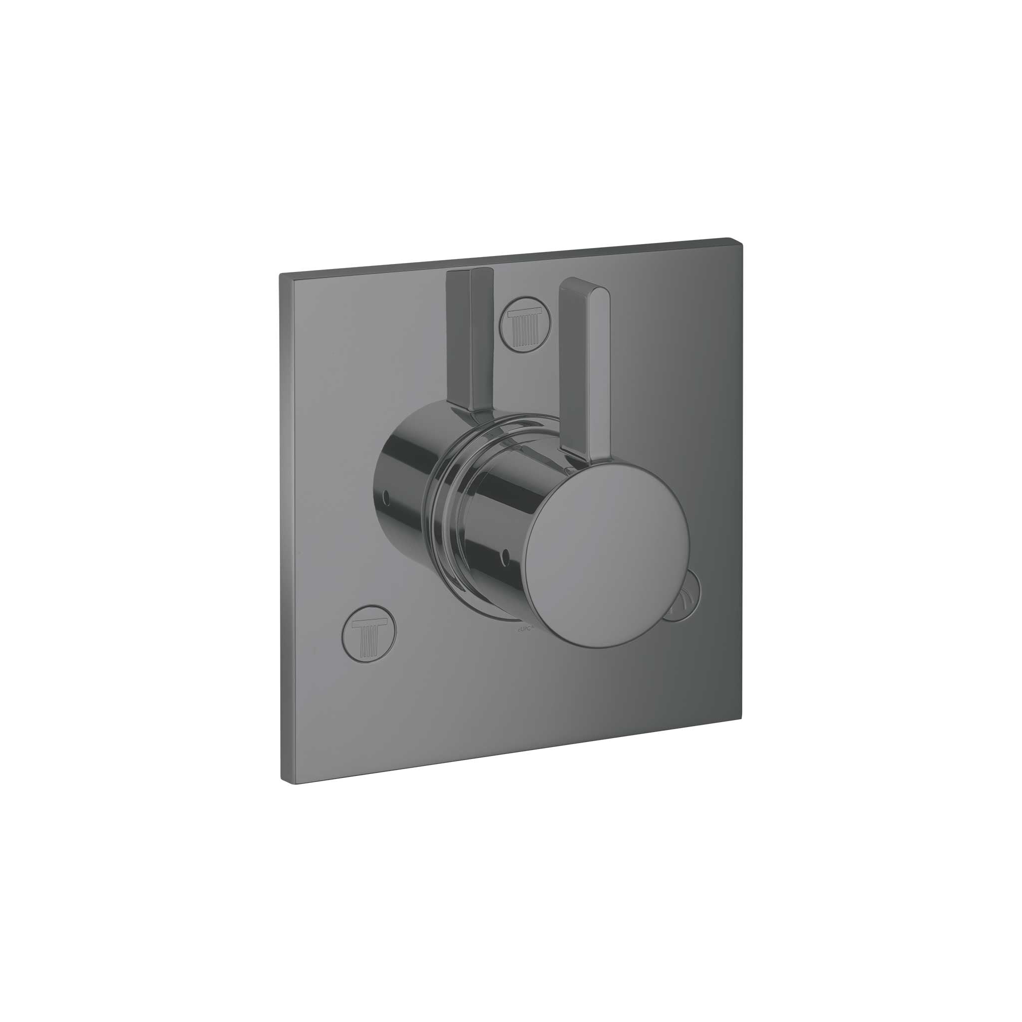 HANSGROHE 04880340 Ecostat Diverter Trim Square Trio/Quattro - Brushed Black Chrome