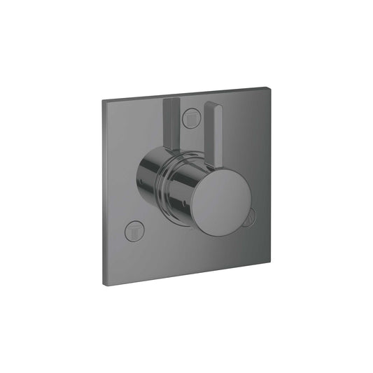 HANSGROHE 04880340 Ecostat Diverter Trim Square Trio/Quattro - Brushed Black Chrome