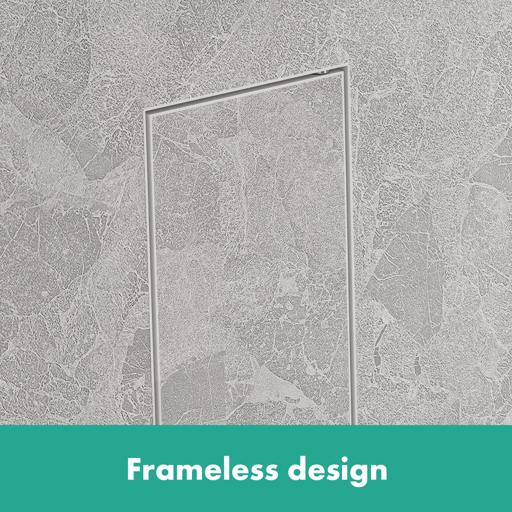 HANSGROHE 56060700 XtraStoris Rock Recessed Toilet Brush Holder with Shelf & Tileable Door - Matte White