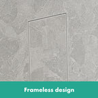 HANSGROHE 56060700 XtraStoris Rock Recessed Toilet Brush Holder with Shelf & Tileable Door - Matte White