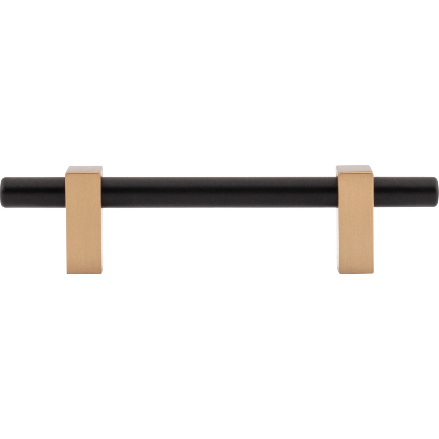 JEFFREY ALEXANDER 478-96MBSBZ Larkin 2 96 mm Center-to-Center Bar Pull - Matte Black w/Satin Bronze