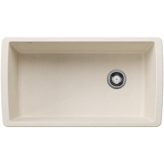 BLANCO 443071 Diamond Diamond SILGRANIT 33" Super Single Undermount Kitchen Sink - Soft White in Soft White