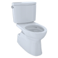 TOTO CST474CEFG#01 Vespin II Two-Piece Elongated 1.28 GPF Universal Height Skirted Design Toilet with CEFIONTECT , Cotton White