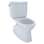TOTO CST474CEFG#01 Vespin II Two-Piece Elongated 1.28 GPF Universal Height Skirted Design Toilet with CEFIONTECT , Cotton White