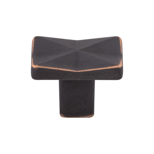 TOP KNOBS TK560UM Quilted 1 1/4" Length Rectangle Knob - Umbrio