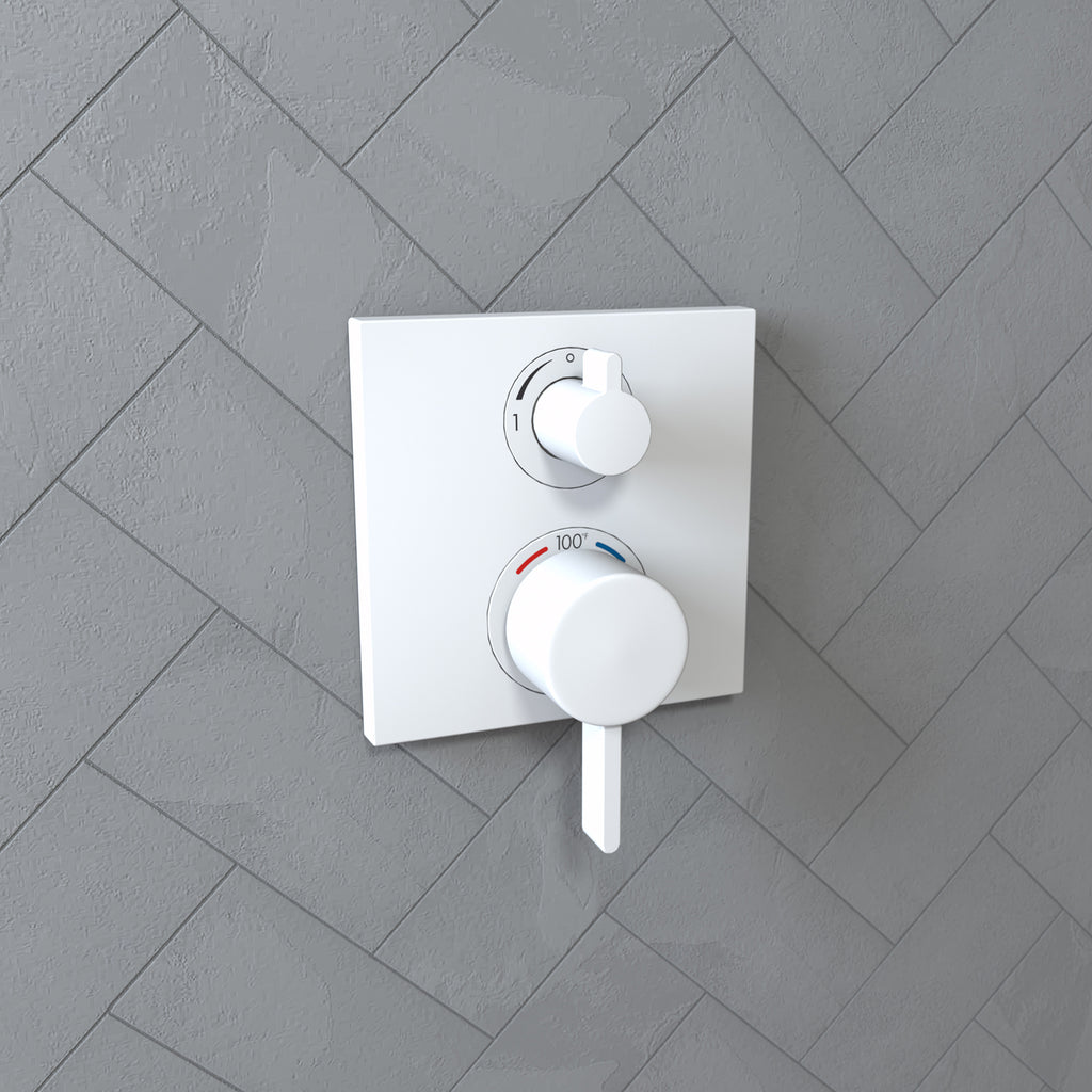 HANSGROHE 15712701 Ecostat Thermostatic Trim with Volume Control - Matte White