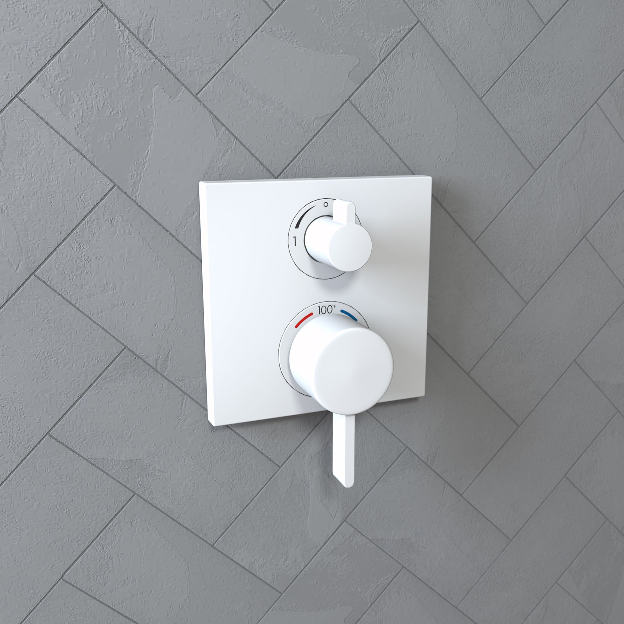 HANSGROHE 15712701 Ecostat Thermostatic Trim with Volume Control - Matte White