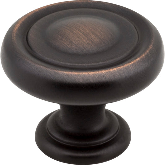 JEFFREY ALEXANDER 117DBAC Bremen 1 1-1/4" Diameter Mushroom Knob - Brushed Oil Rubbed Bronze