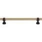 TOP KNOBS M2741 Bit 7 9/16" Center to Center Bar Pull - Honey Bronze and Flat Black