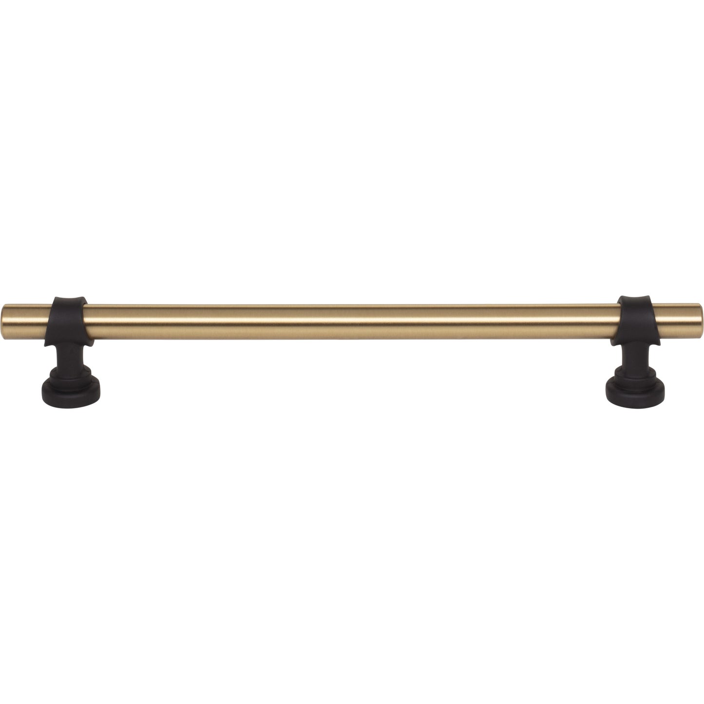 TOP KNOBS M2741 Bit 7 9/16" Center to Center Bar Pull - Honey Bronze and Flat Black