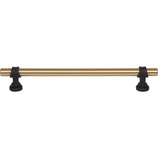 TOP KNOBS M2741 Bit 7 9/16" Center to Center Bar Pull - Honey Bronze and Flat Black