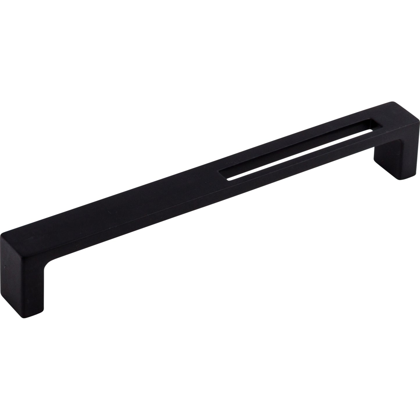 TOP KNOBS TK267BLK Modern Metro Slot 7" Center to Center Bar Pull - Flat Black