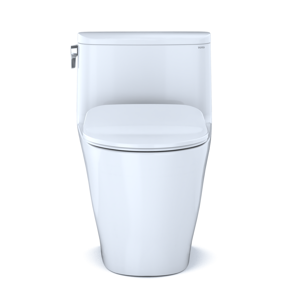 TOTO MS642234CEFG#01 Nexus One-Piece Elongated 1.28 Gpf Universal Height Toilet With Cefiontect And Ss234 Softclose Seat - Cotton White