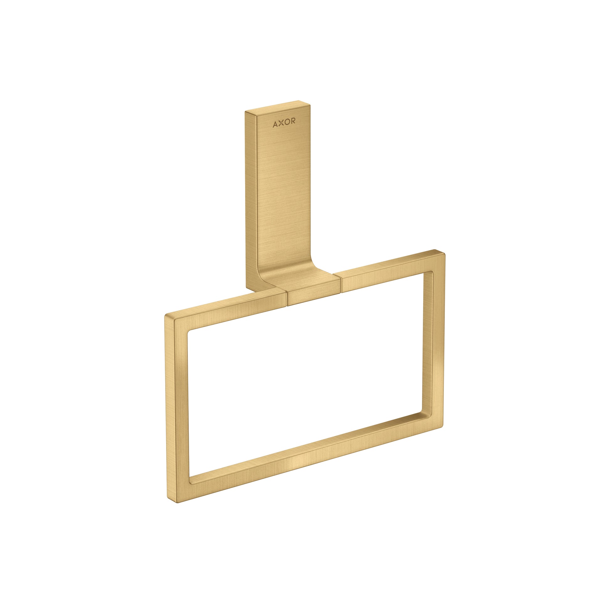 AXOR Universal Rectangular  Towel Ring in Brushed Gold Optic