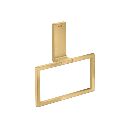 AXOR Universal Rectangular  Towel Ring in Brushed Gold Optic