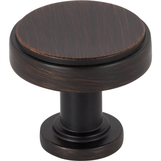 JEFFREY ALEXANDER 171DBAC Richard 1-1/4" Diameter Round Knob - Brushed Oil Rubbed Bronze