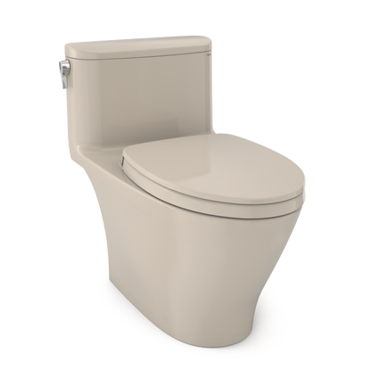 TOTO MS642124CUFG#03 Nexus 1G One-Piece Elongated 1.0 Gpf Universal Height Toilet With Cefiontect And Ss124 Softclose Seat - Bone