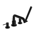 HANSGROHE 73442671 Tecturis S 4-Hole Roman Tub Set Trim with 1.75 Handshower - Matte Black