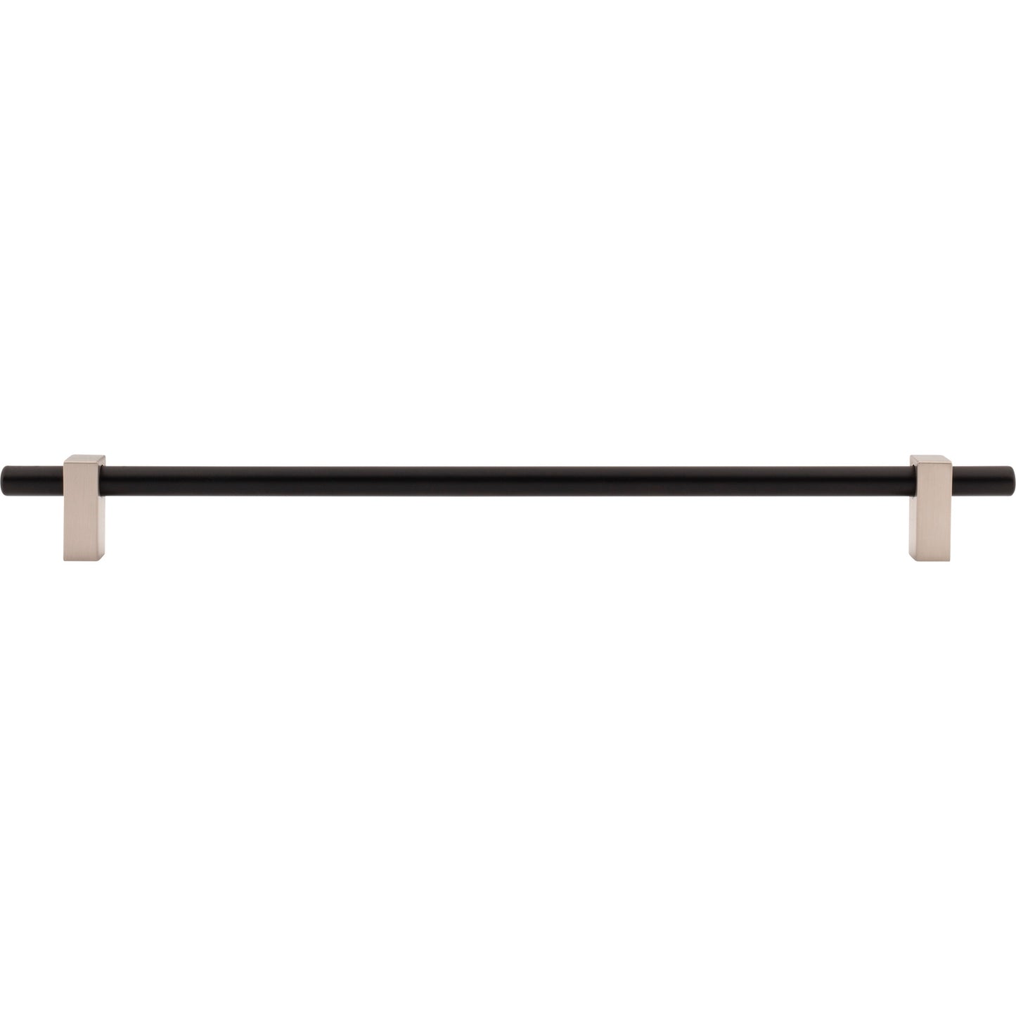 JEFFREY ALEXANDER 478-305MBSN Larkin 2 305 mm Center-to-Center Bar Pull - Matte Black w/Satin Nickel