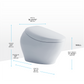 TOTO MS902CUMFG#01 NEOREST NX1 Dual Flush 1.0 or 0.8 GPF Toilet with Integrated Bidet Seat , Cotton White