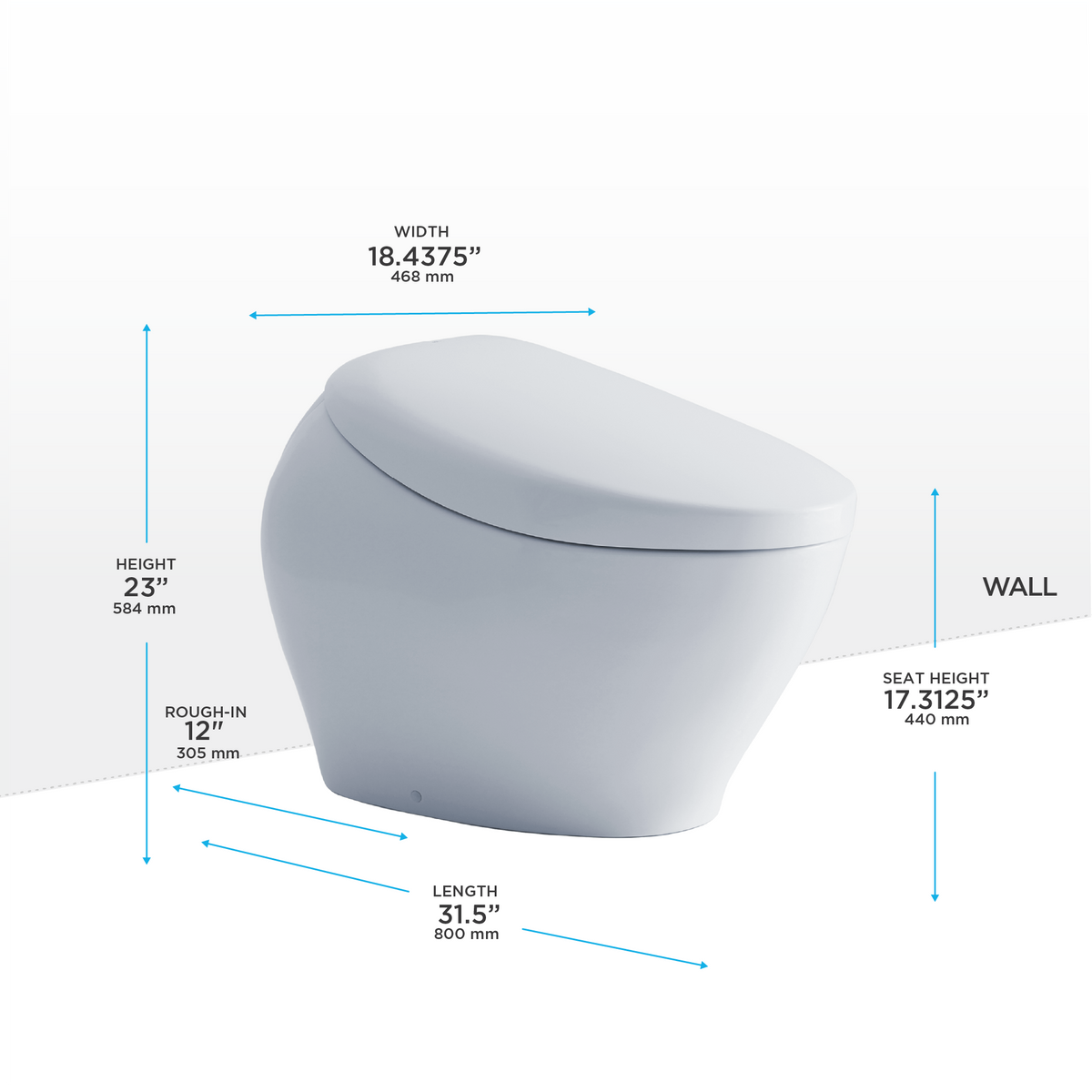 TOTO MS902CUMFG#01 Neorest Nx1 Dual Flush 1.0 Or 0.8 Gpf Toilet With Integrated Bidet Seat - Cotton White