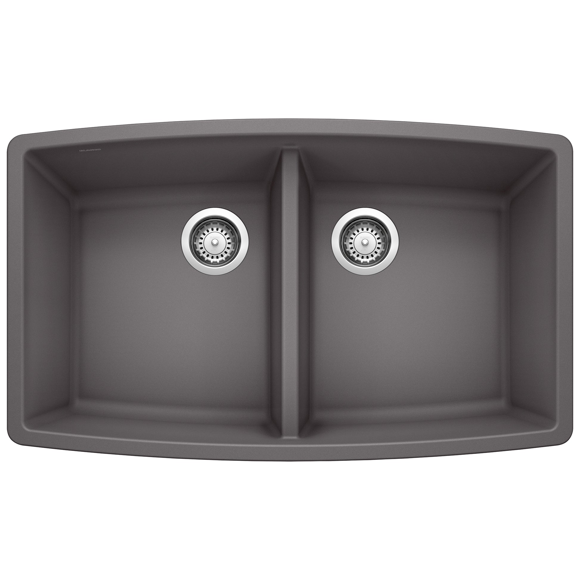 BLANCO 441473 Performa Performa SILGRANIT 33" 50/50 Double Bowl Undermount Kitchen Sink - Cinder in Cinder