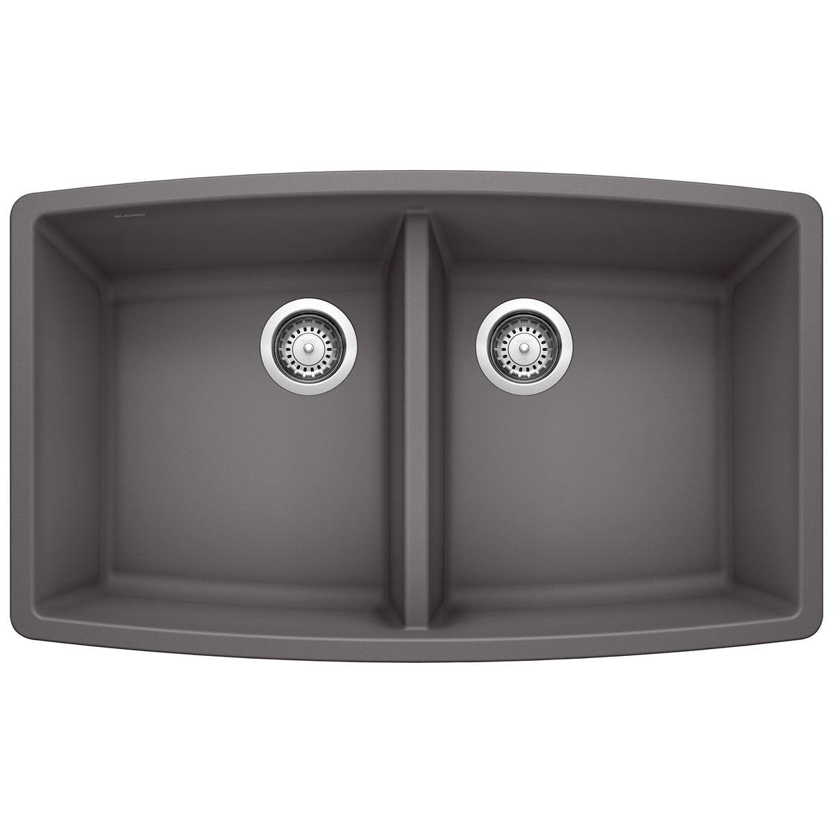 BLANCO 441473 Performa Performa SILGRANIT 33" 50/50 Double Bowl Undermount Kitchen Sink - Cinder in Cinder