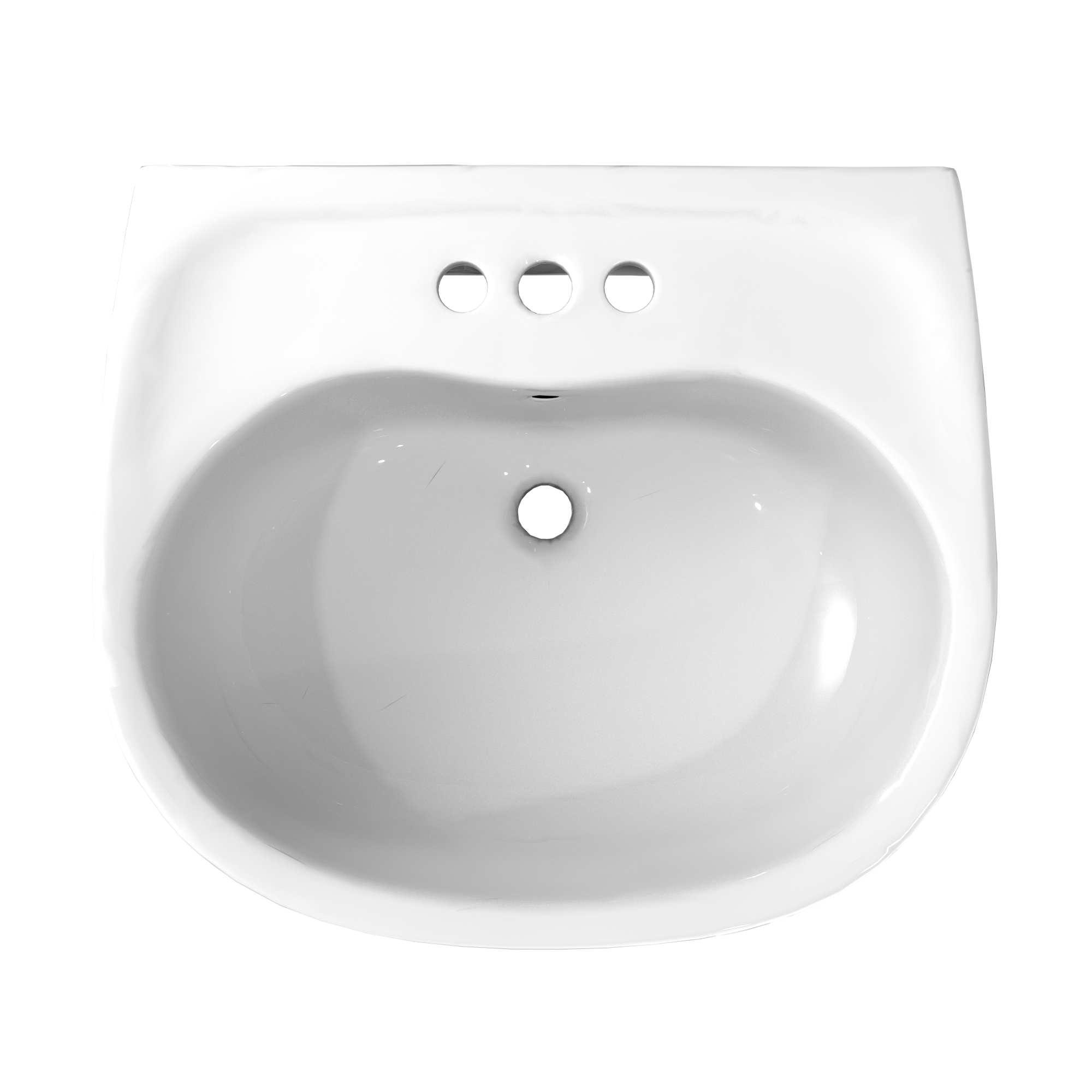 TOTO LPT241.4G#01 Supreme Oval Basin Pedestal Bathroom Sink With Cefiontect For 4 Inch Center Faucets - Cotton White