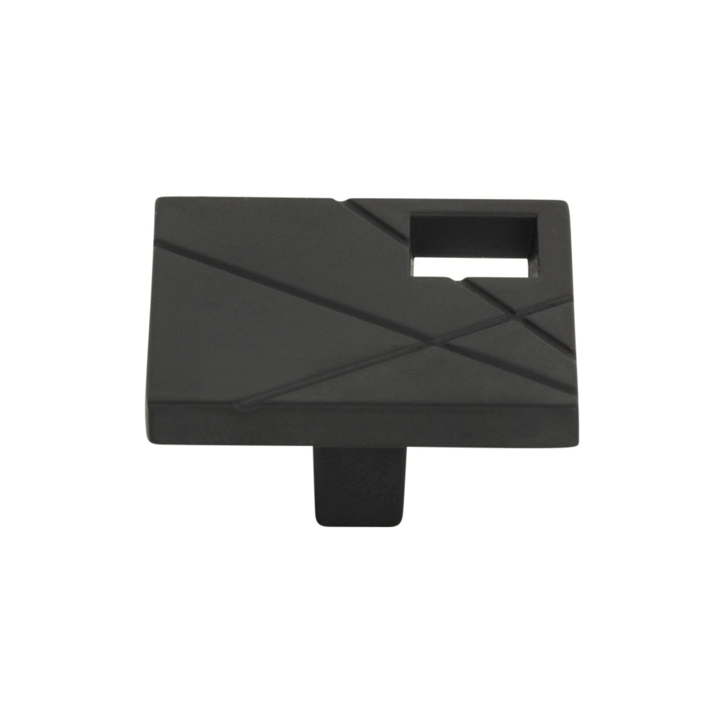 ATLAS 251R-BL Modernist Right 1 1/2" Length Square Knob , Matte Black