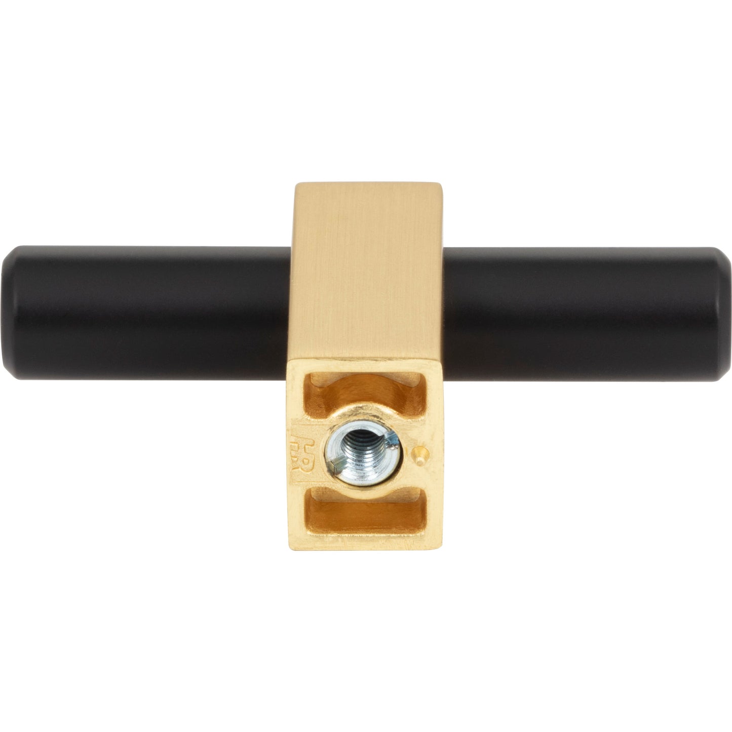 JEFFREY ALEXANDER 478T-MBBG Larkin 2 2-3/8" Length Bar Knob - Matte Black w/Brushed Gold