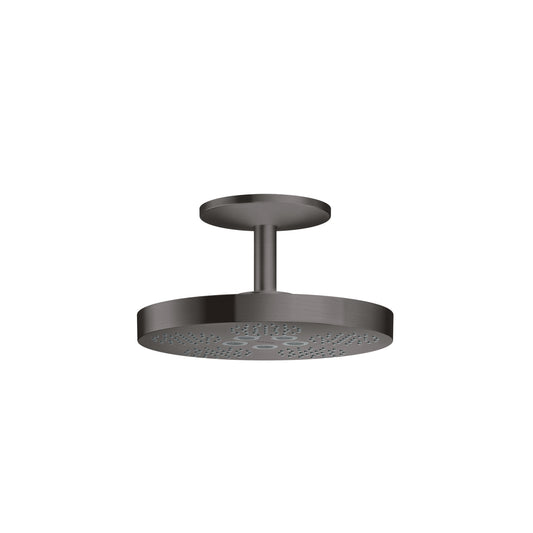 AXOR 48483341 ONE Showerhead 280 2-Jet with Ceiling Mount Trim, 2.5 GPM - Brushed Black Chrome
