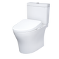 TOTO MW4464736CEMFGNA#01 WASHLET+ Aquia IV Two-Piece Elongated Dual Flush 1.28 and 0.9 GPF Toilet with Auto Flush S7A Contemporary Bidet Seat , Cotton White