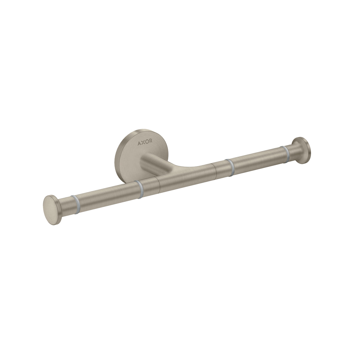 AXOR 42857820 Universal Circular Double Toilet Paper Holder - Brushed Nickel