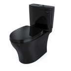 TOTO MS446124CEMFN#51 Aquia Iv Two-Piece Elongated Dual Flush 1.28 And 0.9 Gpf Universal Height Toilet - Ebony