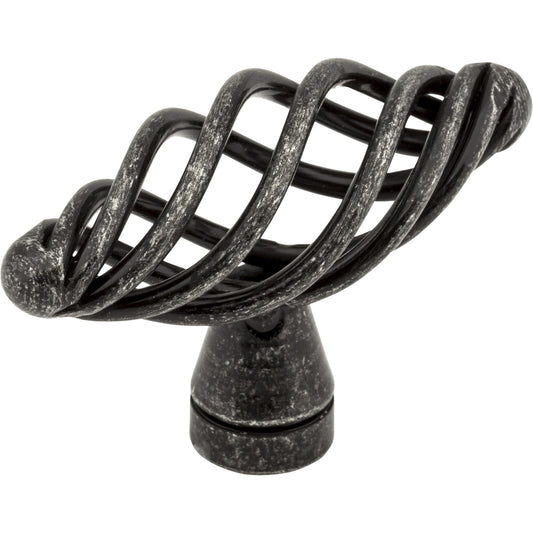 JEFFREY ALEXANDER I350-SIM Zurich 2" Length Birdcage Knob , Distressed Antique Silver