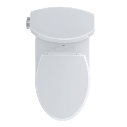TOTO CST474CEFG#01 Vespin II Two-Piece Elongated 1.28 GPF Universal Height Skirted Design Toilet with CEFIONTECT , Cotton White