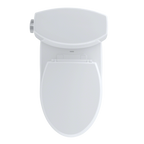 TOTO CST474CEFRG#01 Vespin Ii Two-Piece Elongated 1.28 Gpf Universal Height Skirted Toilet With Cefiontect And Right-Hand Trip Lever - Cotton White