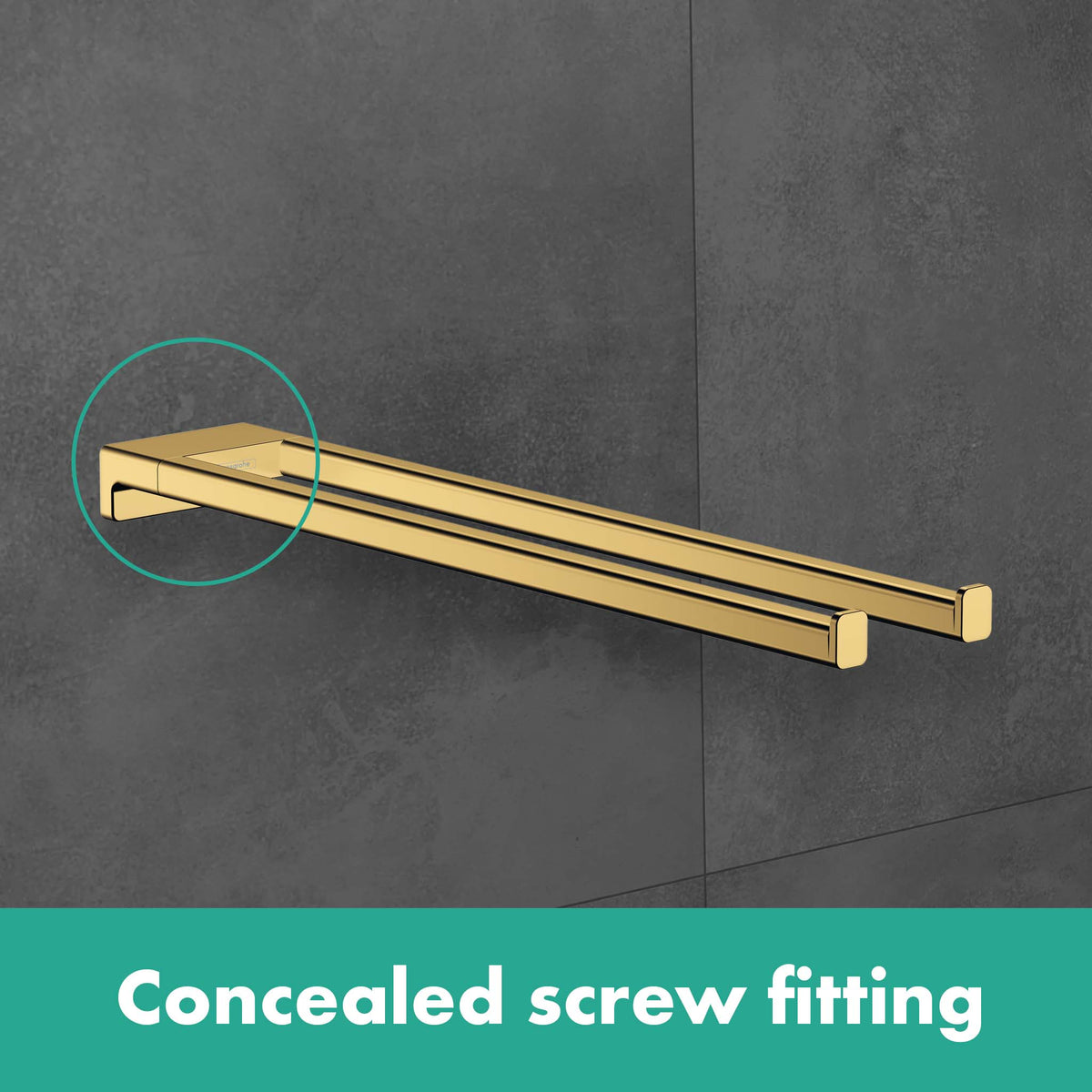 HANSGROHE 41770140 AddStoris Dual  Towel Bar - Brushed Bronze