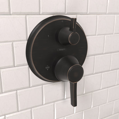 HANSGROHE 15753921 Rubbed Bronze Ecostat Classic Classic Thermostatic Trim