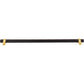 JEFFREY ALEXANDER 5319MBBG Key Grande 319 mm Center-to-Center Bar Pull - Matte Black w/Brushed Gold