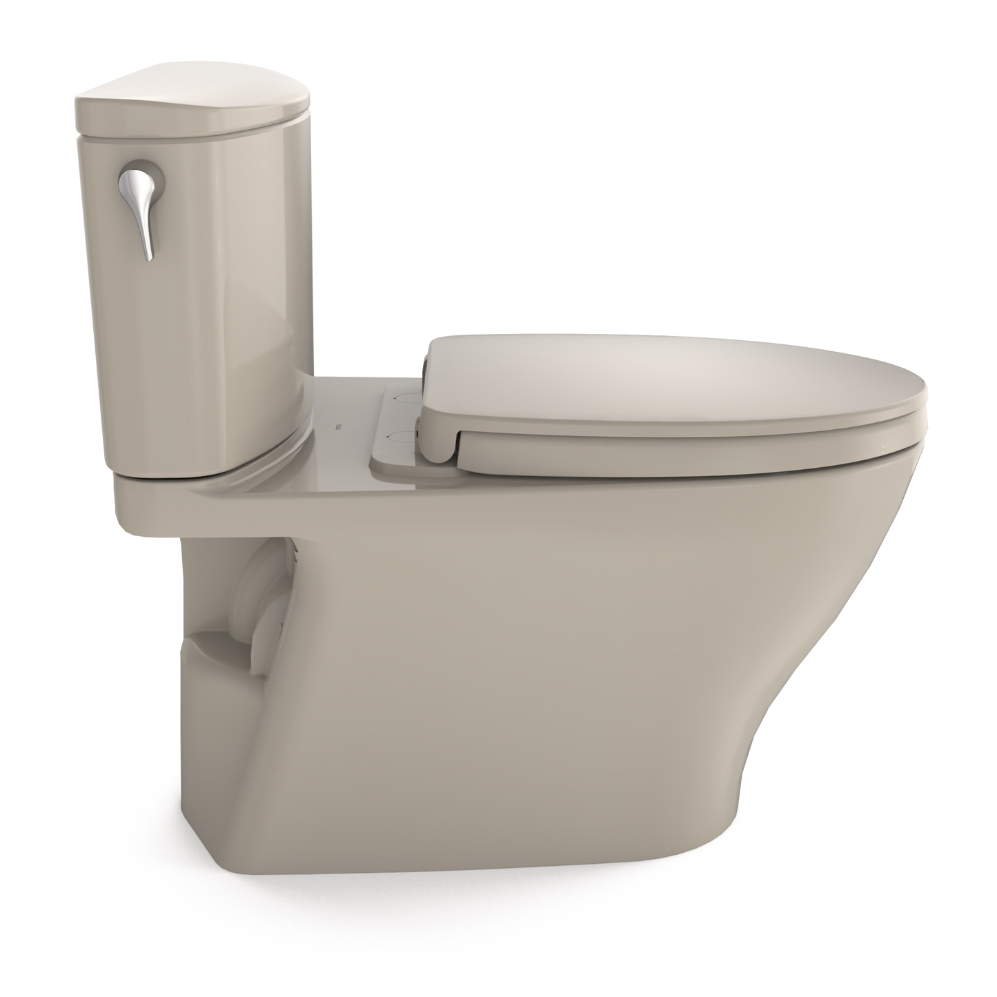 TOTO MS442124CEFG#03 Nexus Two-Piece Elongated 1.28 GPF Universal Height Toilet with CEFIONTECT and SS124 SoftClose Seat , Bone