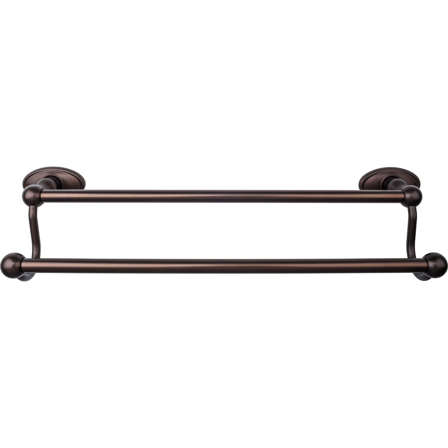 TOP KNOBS ED7ORBC TOP BATH (R) Edwardian Bath Double 20 1/2" Wall Mounted Towel Bar - Oil Rubbed Bronze