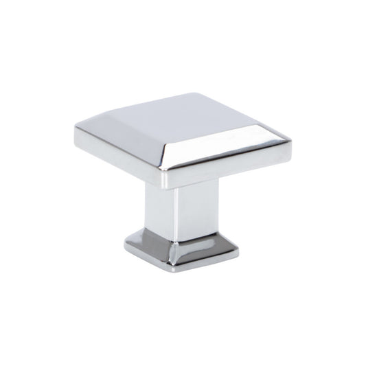 ATLAS A660-CH Sweetbriar Lane 1 1/4" Length Square Knob - Polished Chrome