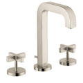 AXOR 39133821 Citterio Widespread Faucet 170 with Cross Handles and Pop-Up Drain, 1.2 GPM - Brushed Nickel