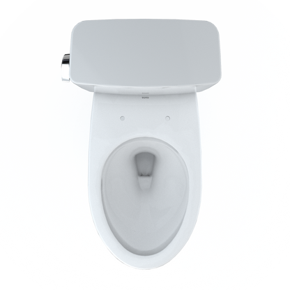 TOTO CST776CSFG.10#01 Drake Two-Piece Elongated 1.6 Gpf Universal Height Tornado Flush Toilet With Cefiontect And 10 Inch Rough-In - Cotton White