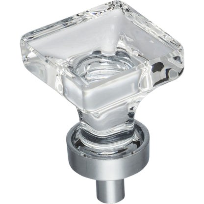 JEFFREY ALEXANDER G140PC Harlow 1" Length Square Knob - Polished Chrome