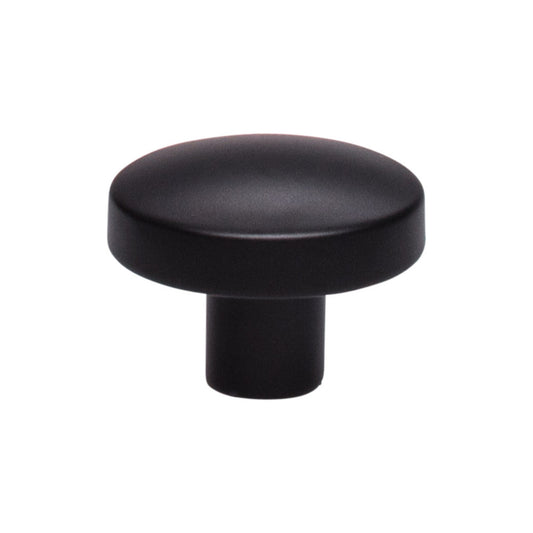 TOP KNOBS TK910BLK Hillmont 1 3/8" Length Oval Knob - Flat Black