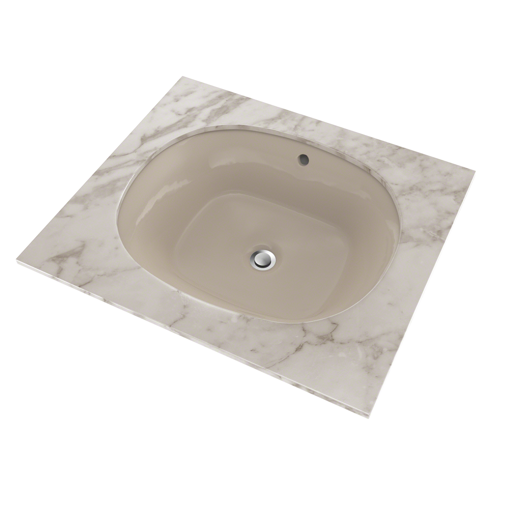 TOTO LT483G#03 Maris 17-5/8" X 14-9/16" Oval Undermount Bathroom Sink With Cefiontect - Bone